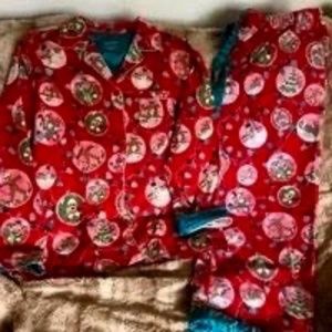 REDUCED-SO RARE Y2k NICK&NORA MONKEY,ORNAMENTS&LIGHTS PJS, SZXL,VERY EUC-NO FLAW